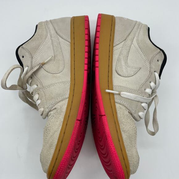 AIR JORDAN 1 Low Sneaker Mens Size 9 Suede 553558-119 Bone Lace Up 2019 main image 8